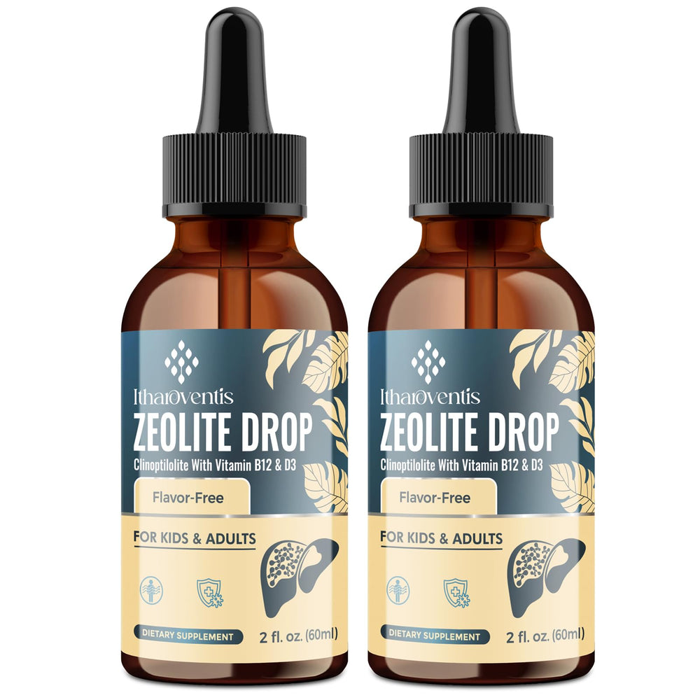 Itharoventis Zeolite Detox Liquid Drops bottle shown for easy daily use