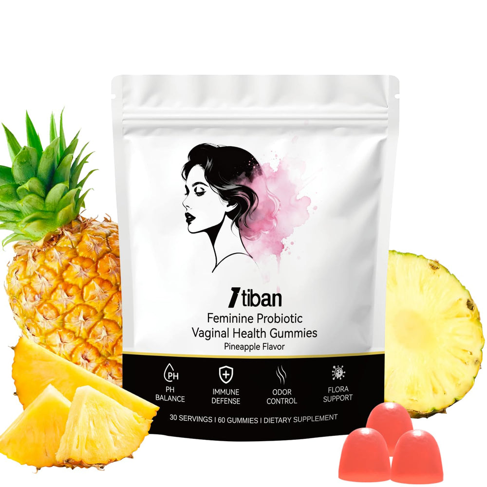 Itiban Feminine pH Balance gummies bottle shown for daily vaginal balance.