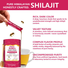 Itiban Shilajit Honey Sticks with Shatavari and saffron supports hormonal balance.