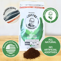 Its Gerson Good coffee ready-to-brew format for quick morning cup.