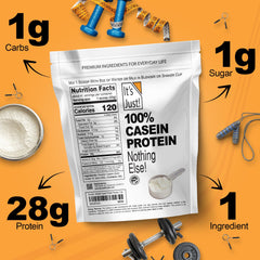 It's Just! unflavored casein blended into a smoothie for post-workout recovery.