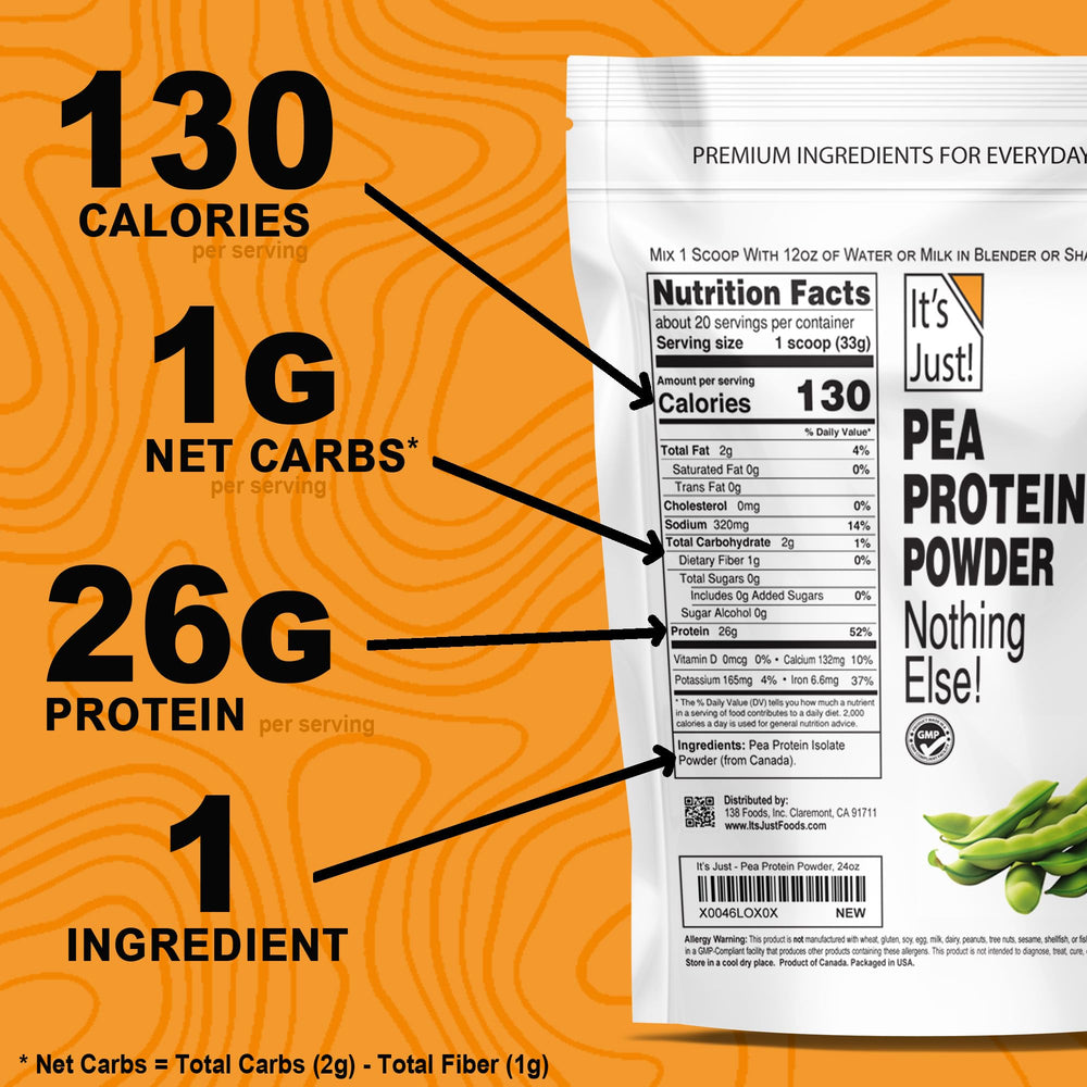 It's Just! smoothie bowl with unflavored pea protein boosts plant-based protein.