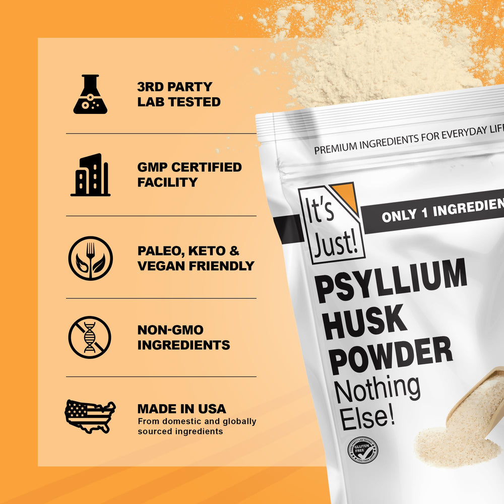 It's Just! psyllium husk powder kitchen-ready batter texture for low-carb recipes