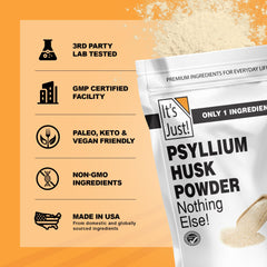 It's Just! psyllium husk powder kitchen-ready batter texture for low-carb recipes
