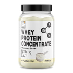 It's Just! whey protein bottle with vanilla flavor for daily protein support.