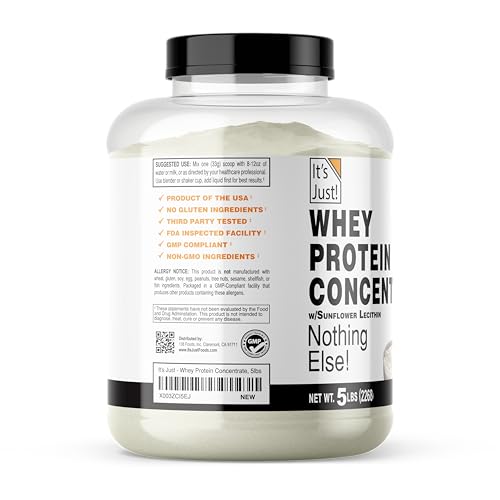 It's Just! whey protein scoop pours easily for precise daily protein intake.