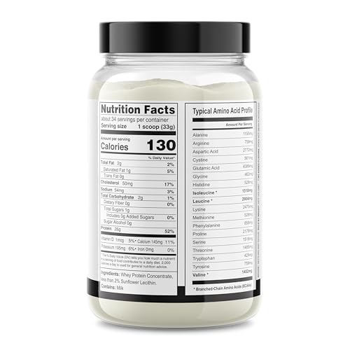 It's Just! unflavored whey powder close-up emphasizing pure, additive-free protein for recipes.