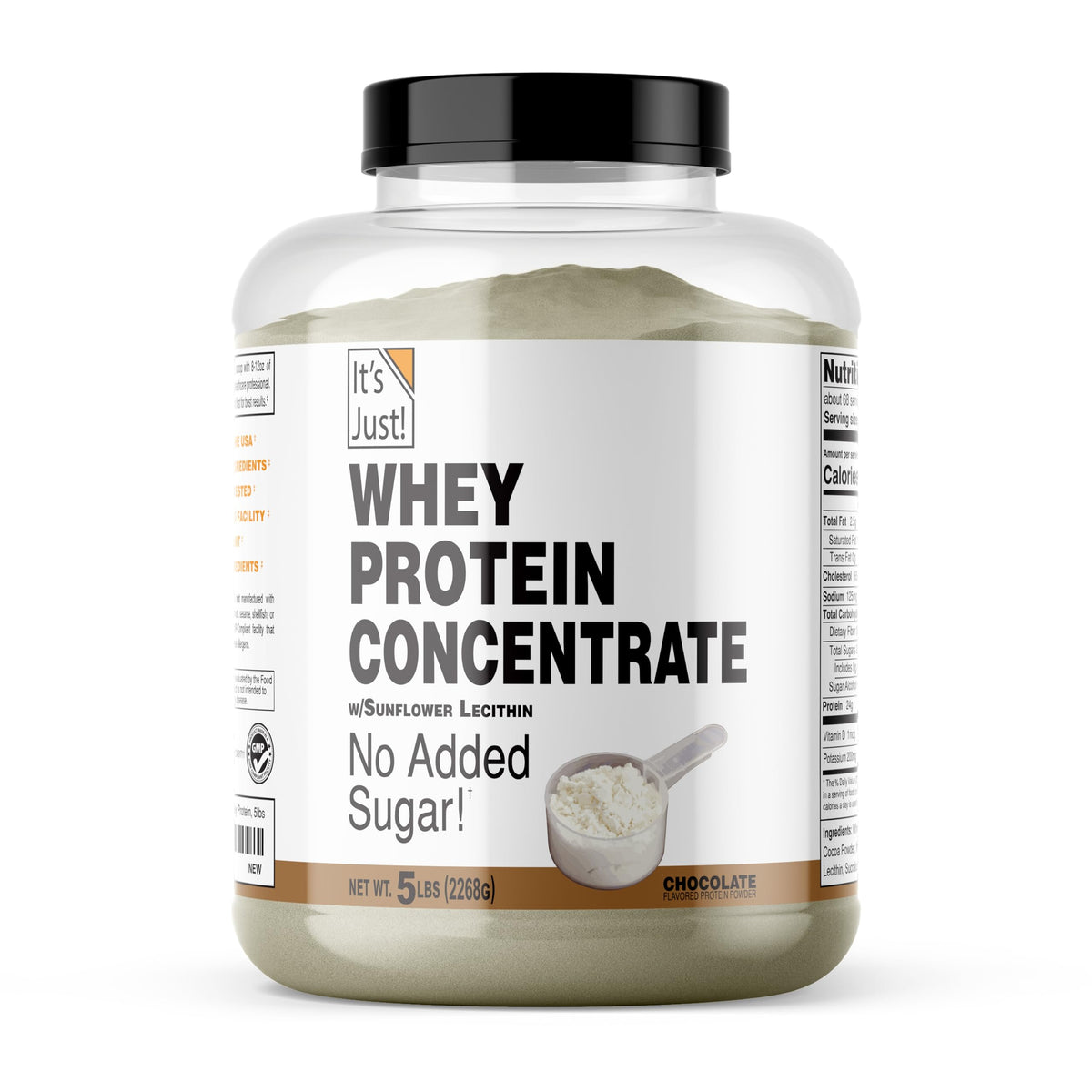 itsjust whey concentrate bag with 5 lb packaging for easy daily protein
