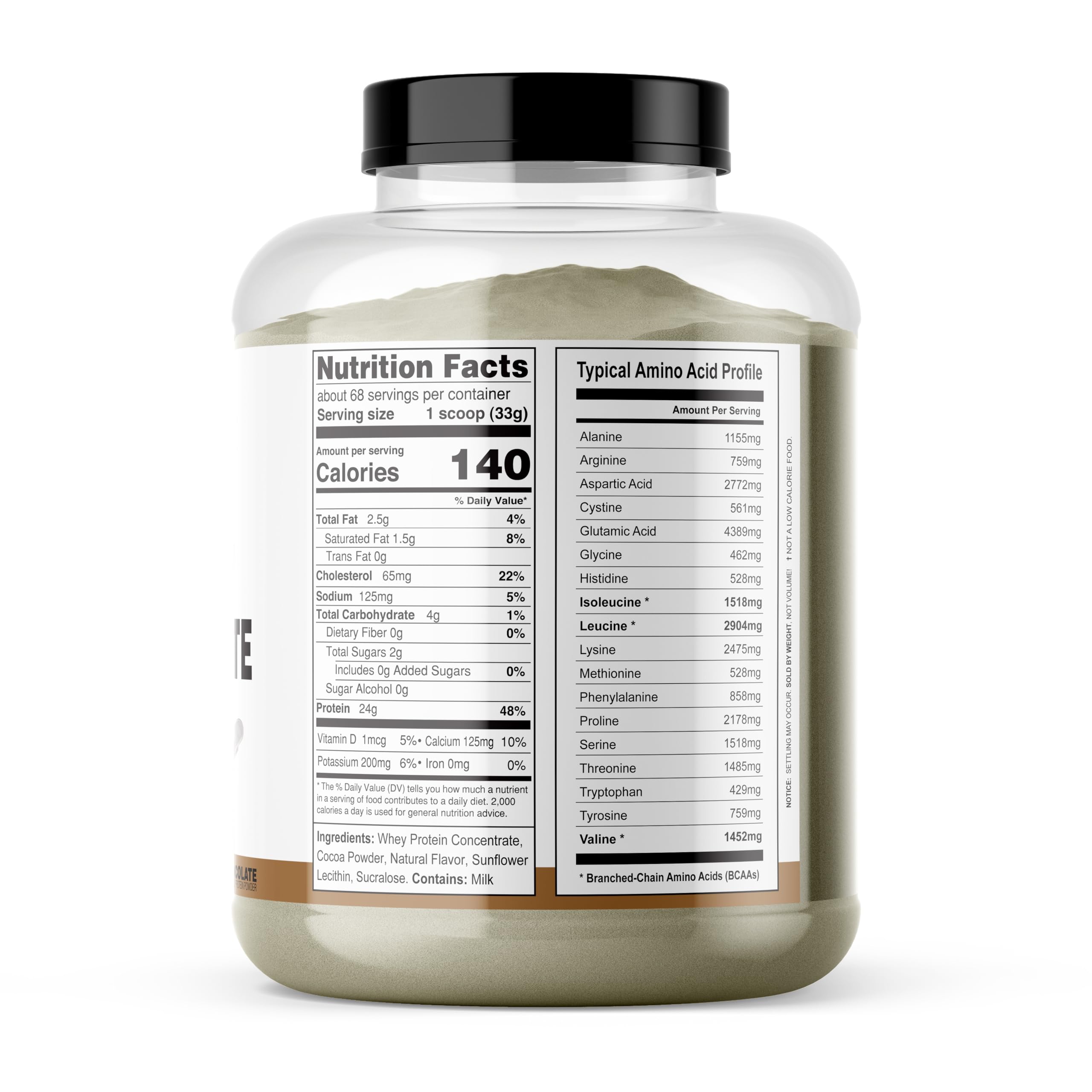 itsjust whey concentrate scoop in bag for easy portioning and mixability