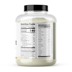 ItsJust whey protein concentrate vanilla powder close-up emphasizes purity and high-quality ingredients.