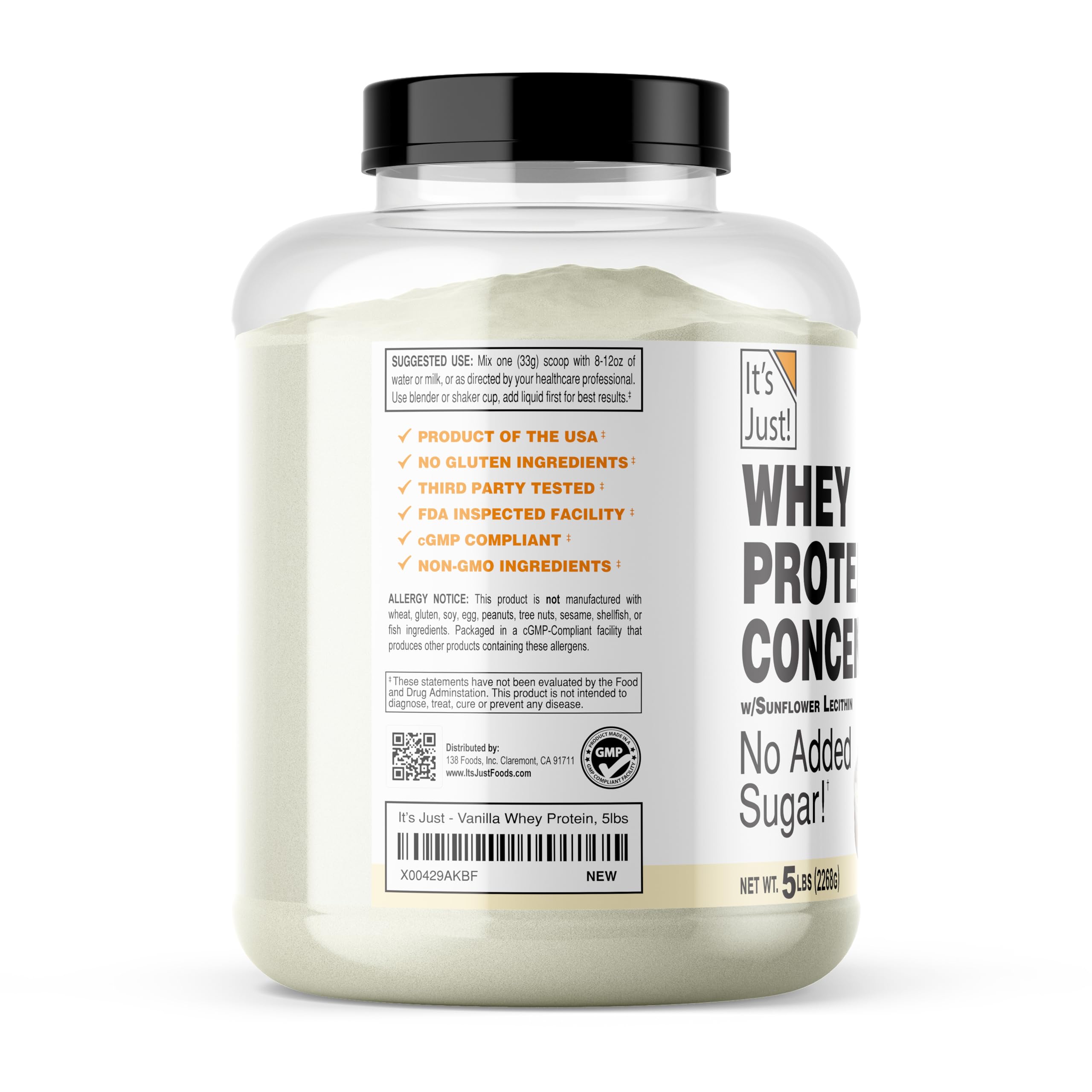 ItsJust whey protein concentrate vanilla smoothie showcases an easy post-workout drink.