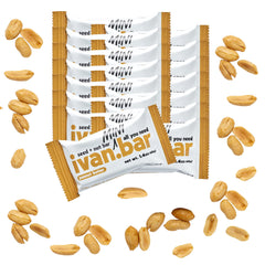 ivanbar Protein Packed Energy Bar with peanut butter, packaging visible for on-the-go power