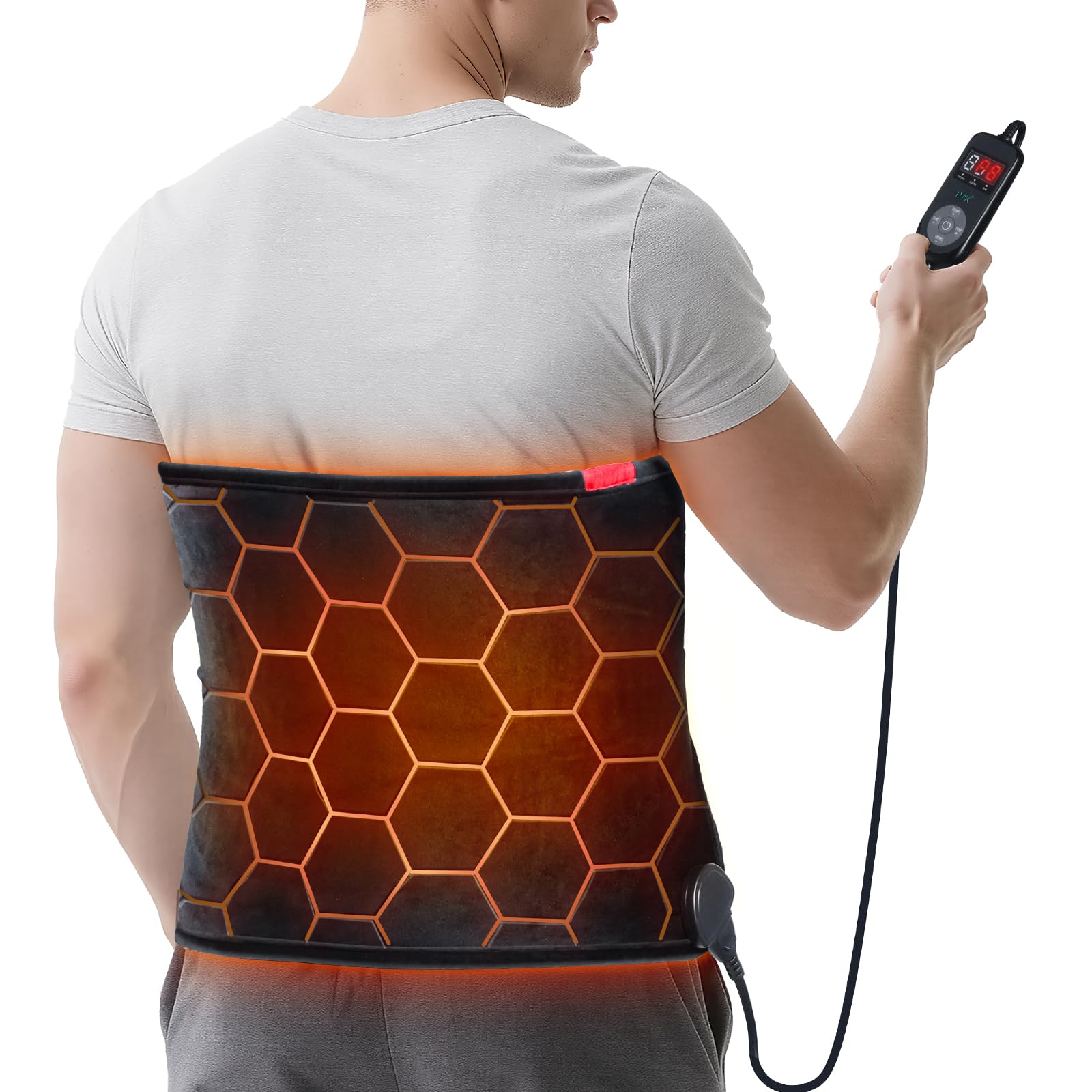 InVarme lower back heating pad with graphene delivers up to 160°F deep warmth.