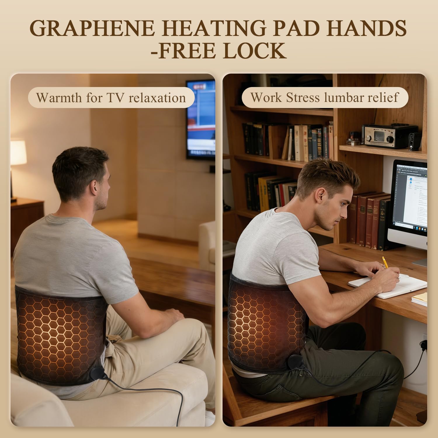InVarme Velcro strap keeps the pad in place during activity.