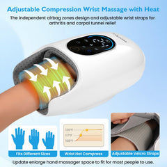 iVOLCONN Hand Massager wrapped around hand shows full coverage from fingertips to wrist