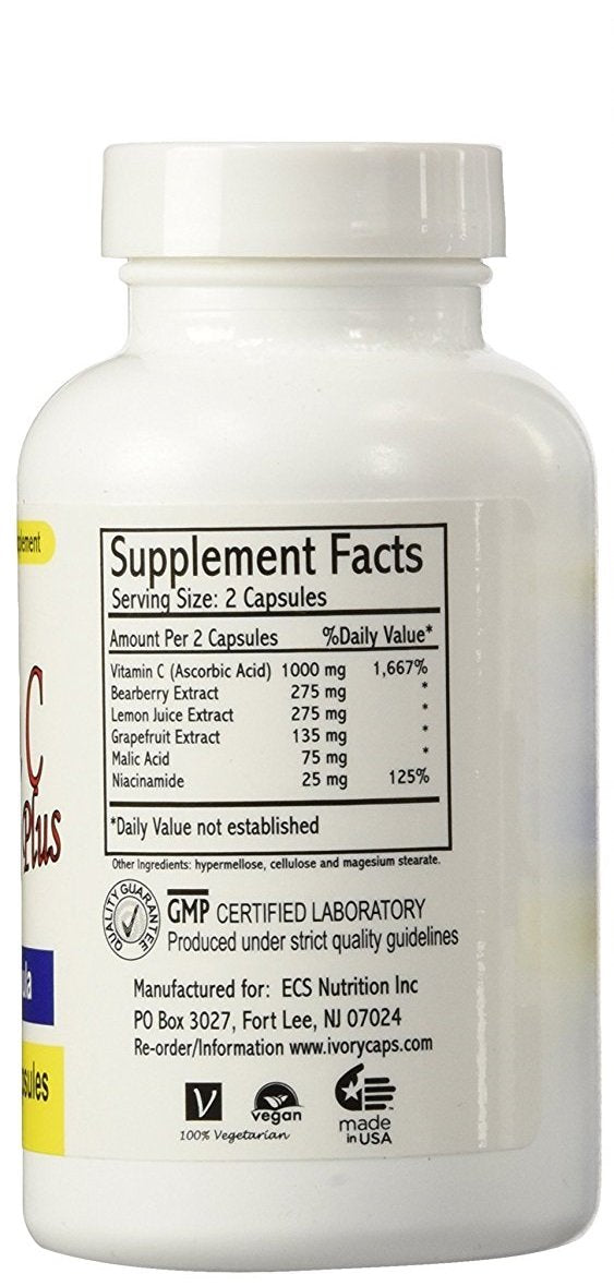 Ivory Caps Brightening Plus bottle shown on a dresser supports daily brightening routines