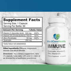 Ivory Caps Zinc pills highlighting essential mineral support for immune function.