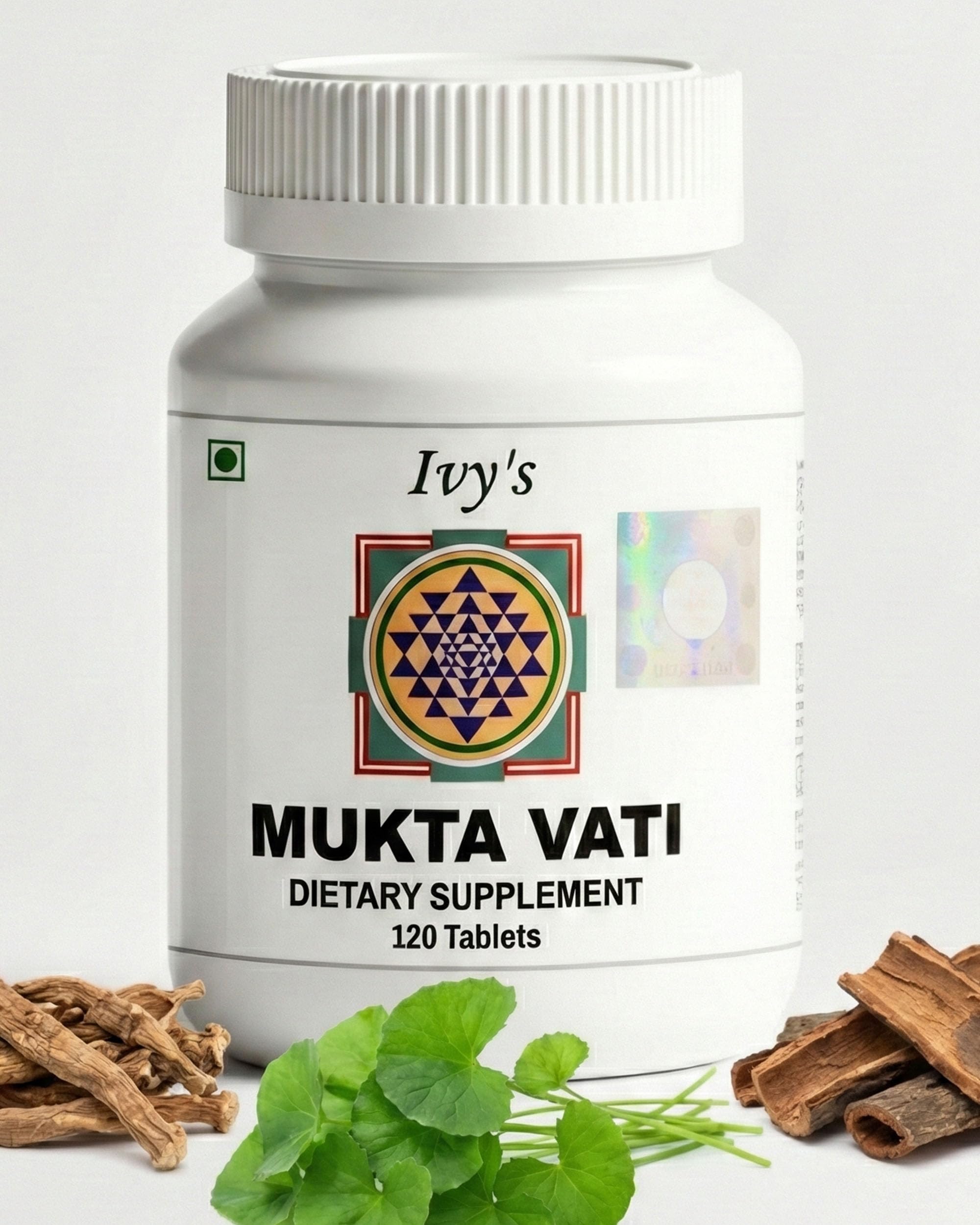 Ivy's Mukta Vati 120 tablets bottle promotes heart health naturally
