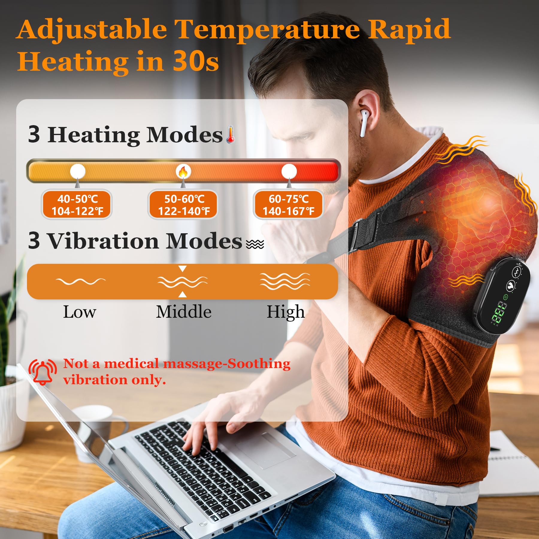 IvyWorkshop heat levels display shows adjustable temperature for personalized comfort.