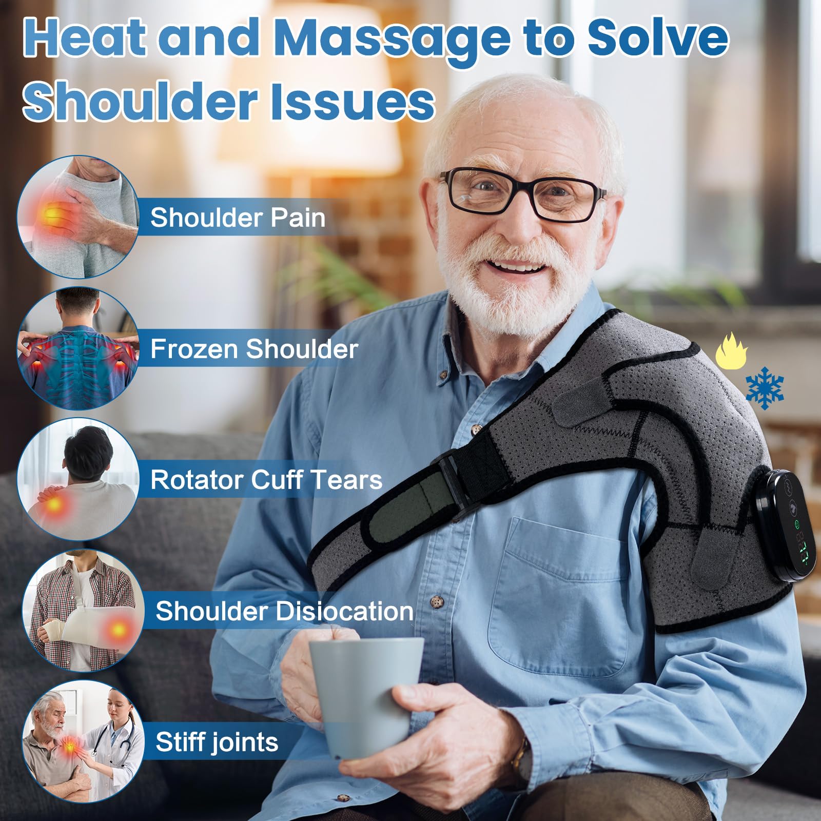 IvyWorkshop shoulder wrap with massage demonstrates ergonomic design.