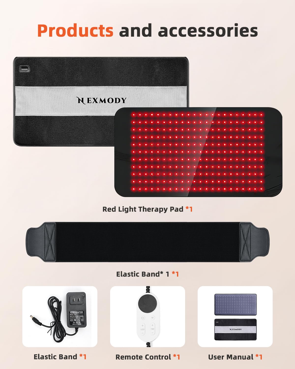 IWETQFF red light therapy pad worn comfortably with a soft elastic band.