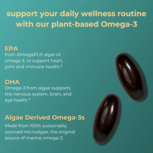 Iwi Omega-3 Mini Softgels bottle side view highlighting packaging and product details