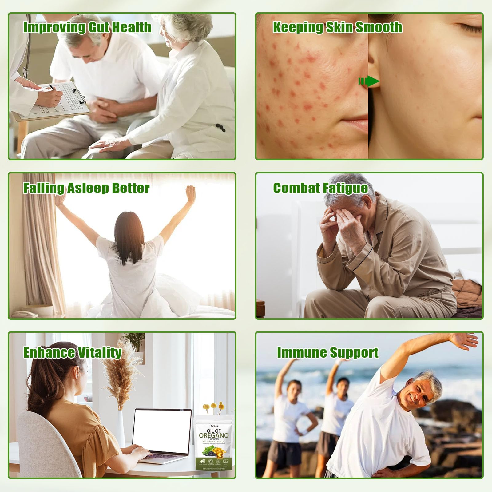 ixarco Ovela oil and black seed capsules pour demonstrates quick-release design.