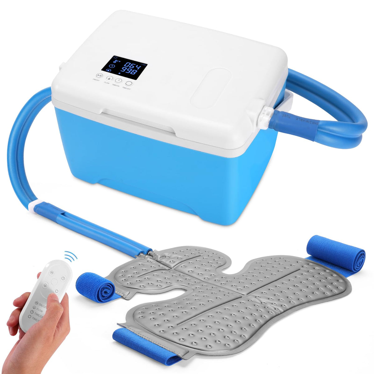 iznr ice machine with shoulder remote control for easy at-home cooling sessions