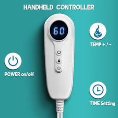 IZZUBIZ heat settings control panel enables customized warmth for targeted relief.