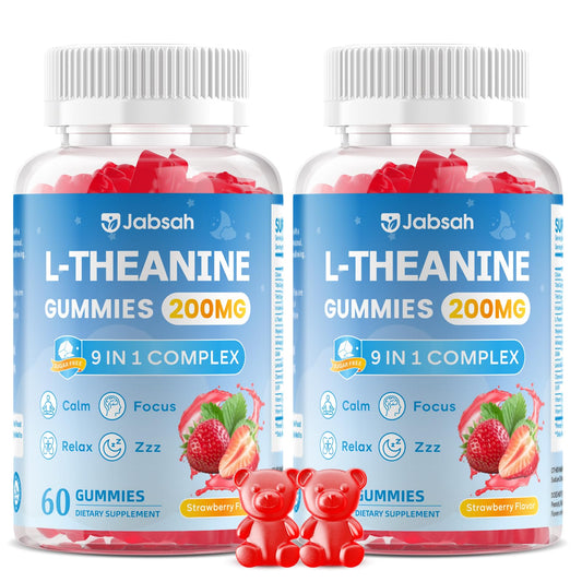 Jabsah L-Theanine Gummies promote calm focus for daily tasks.