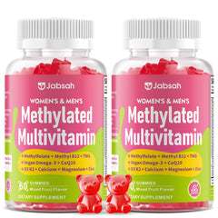Jabsah methylated B complex gummies bottle front for daily energy support