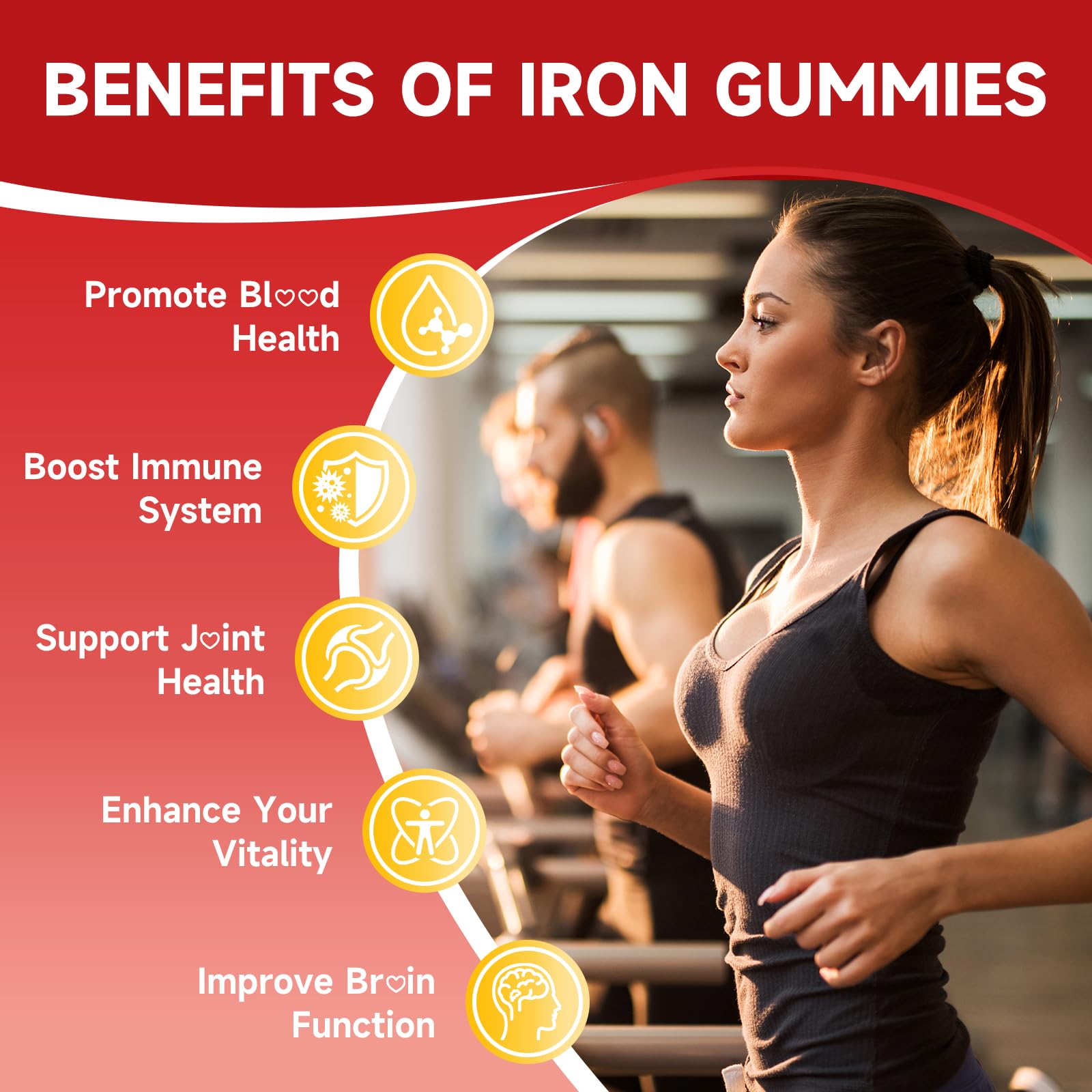 Jabsah vegan iron gummies chewable texture promotes comfortable daily use.