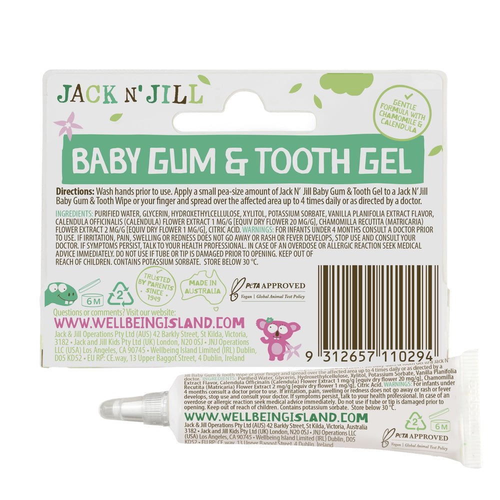 Jack N' Jill packaging and insert with usage directions.