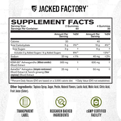Jacked Factory Ashwagandha Gummies texture close-up showing chewy consistency.