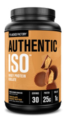 Jacked Factory Authentic ISO grass-fed whey bottle ready for recovery