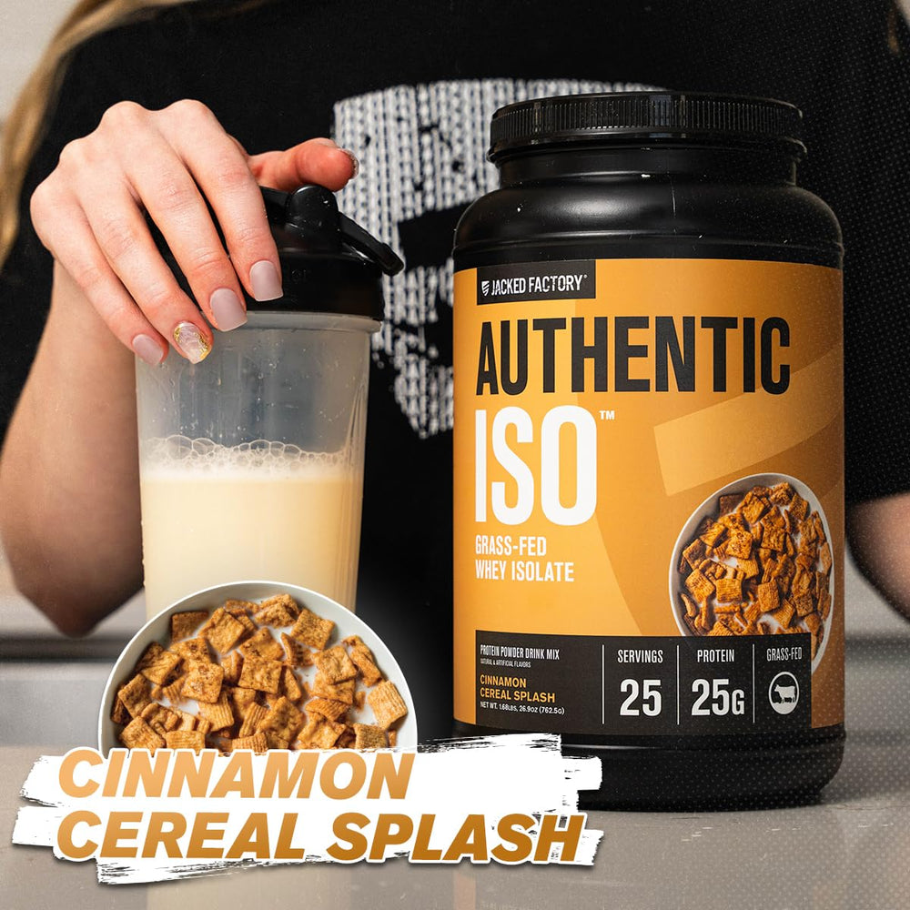 Jacked Factory Authentic ISO nutrition panel shows fast absorption and easy digestion.