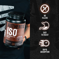 Jacked Factory Authentic ISO Whey nutrition facts panel for macro tracking