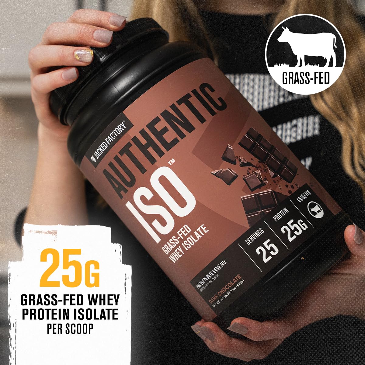 Jacked Factory Authentic ISO scoop-dispensing image highlights convenient serving