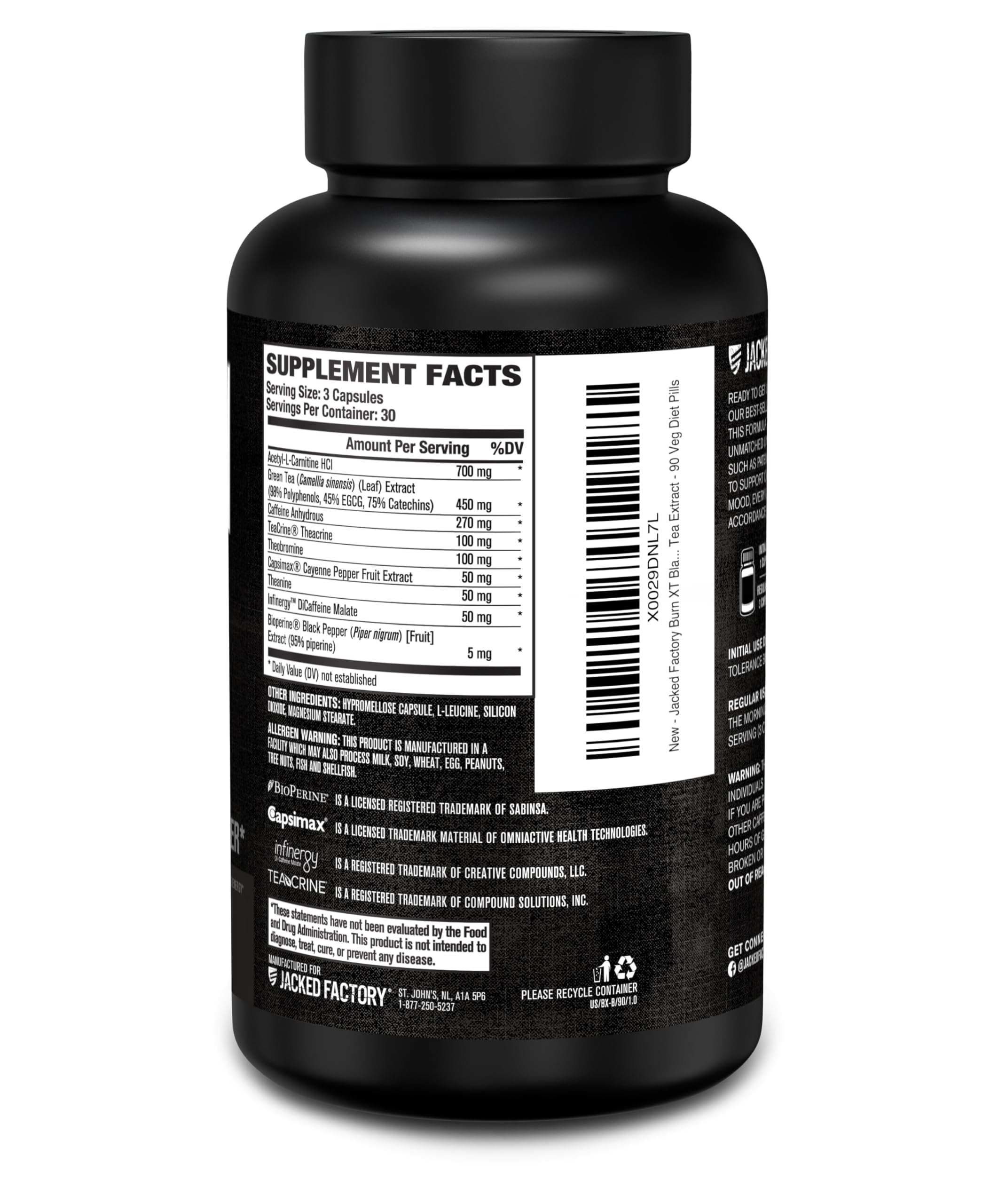 Jacked Factory Burn XT Black energy-boost on shelf for wellness routine.