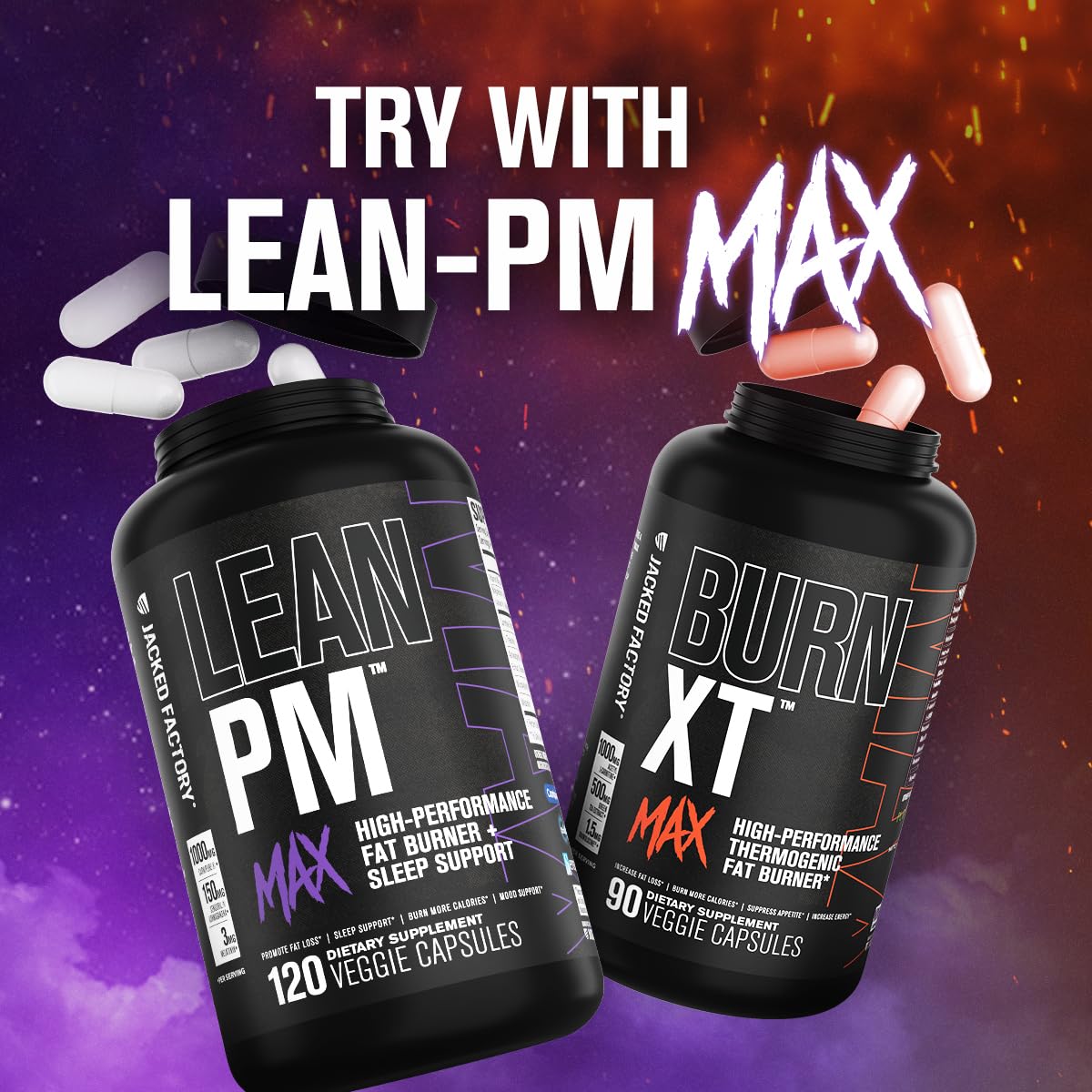 Burn-XT Max bottle label detail emphasizing PurCaf Organic Caffeine