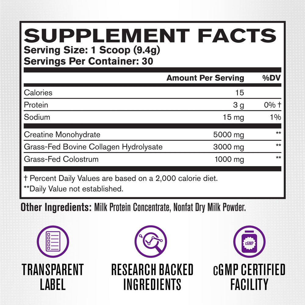 Jacked Factory Creatine for Women colostrum icon representing immune support