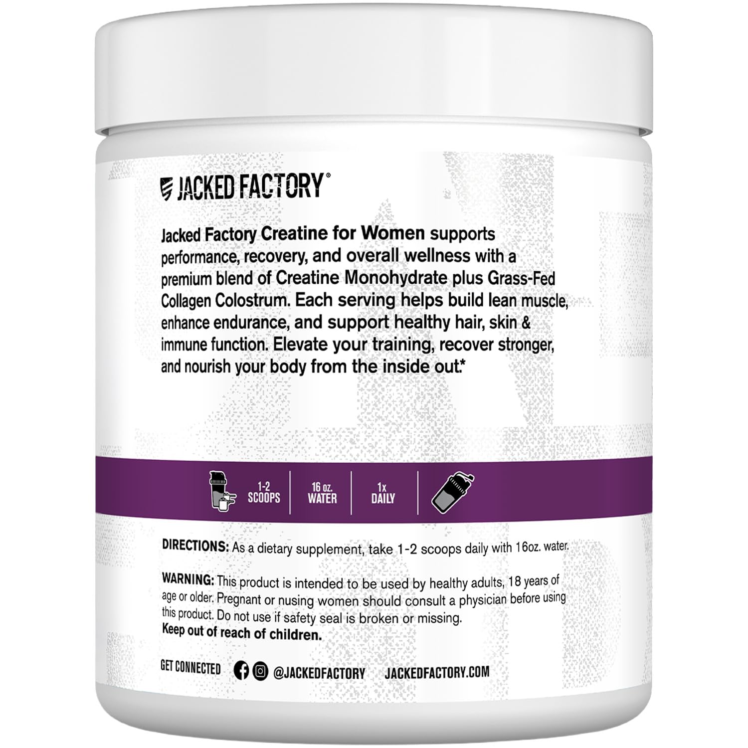 Healthy hair and nails shown with Jacked Factory Creatine for Women
