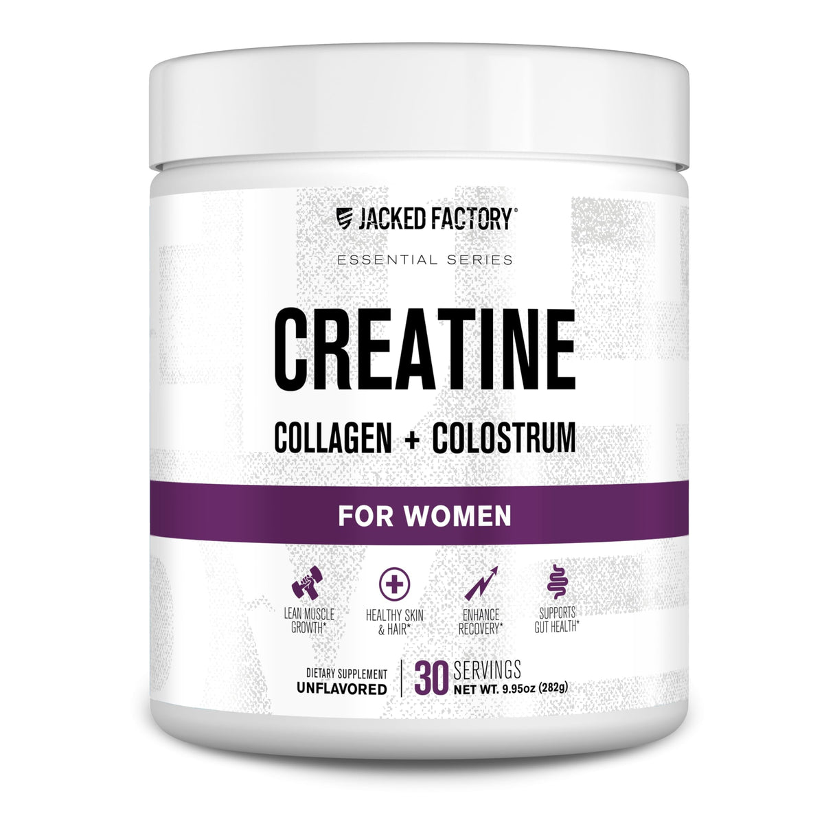Jacked Factory Creatine for Women bottle showing clear label for lean muscle support