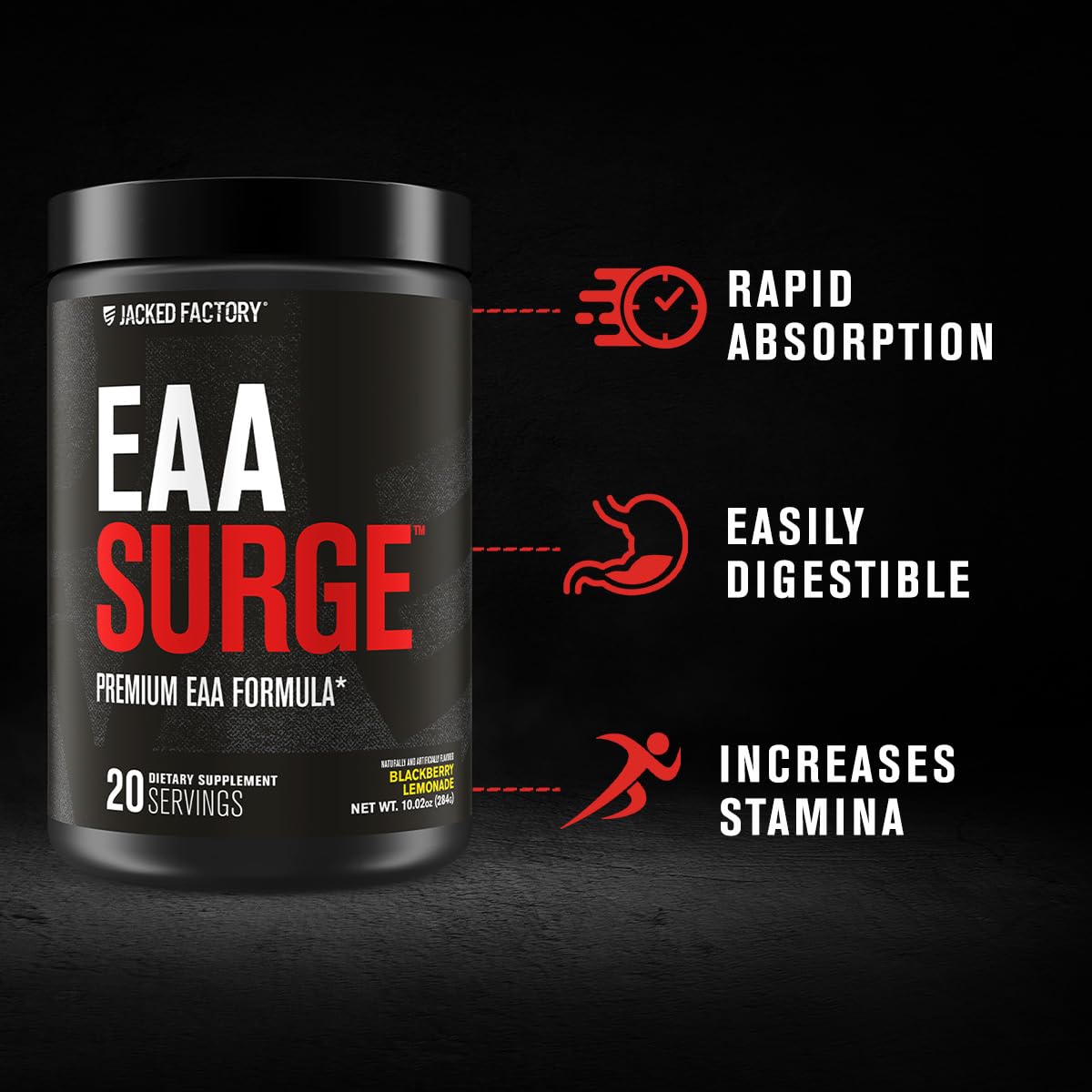 Mixed glass with EAA Surge showing a tasty intra workout drink