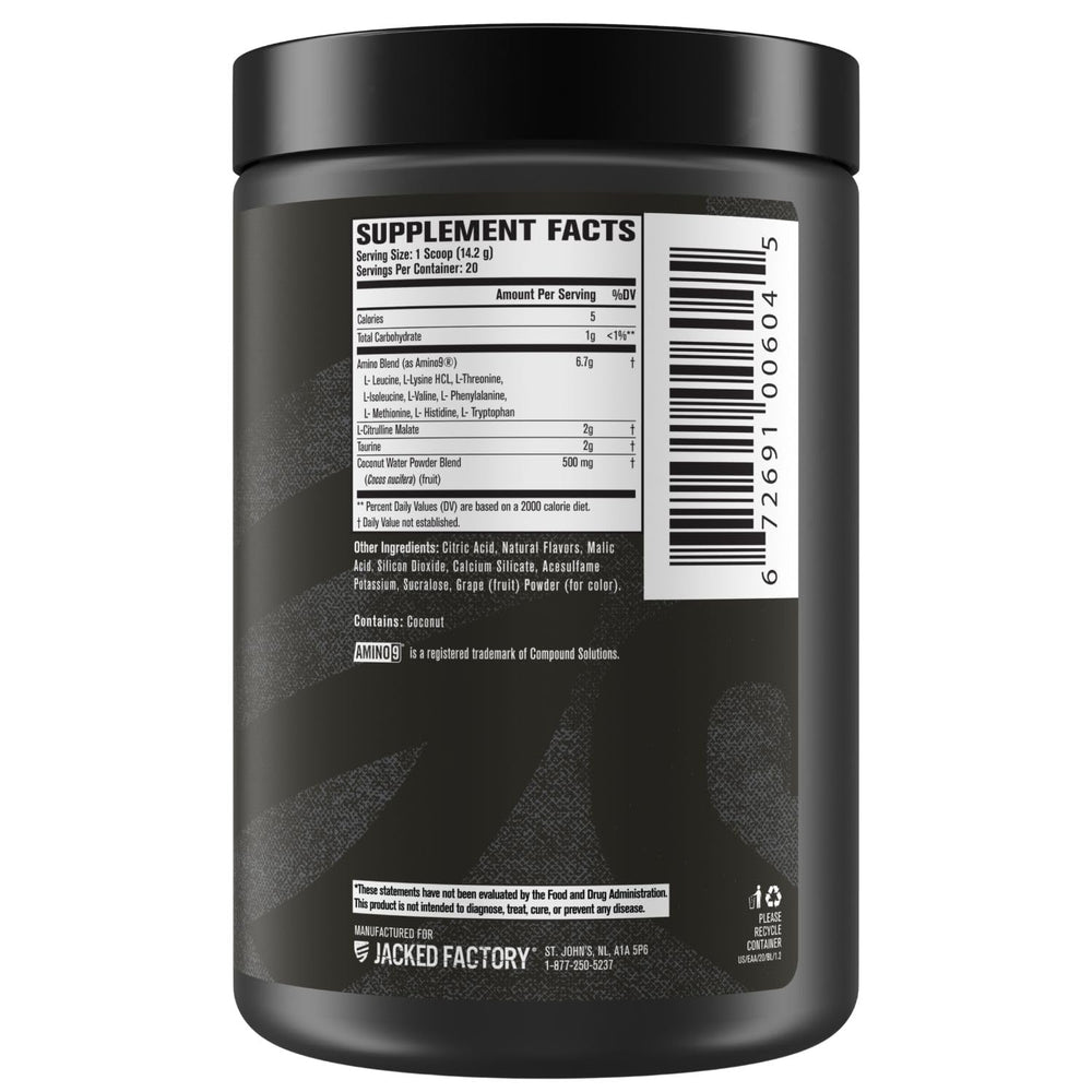 L-Taurine and Coconut Water elements highlighted in the EAA Surge formula