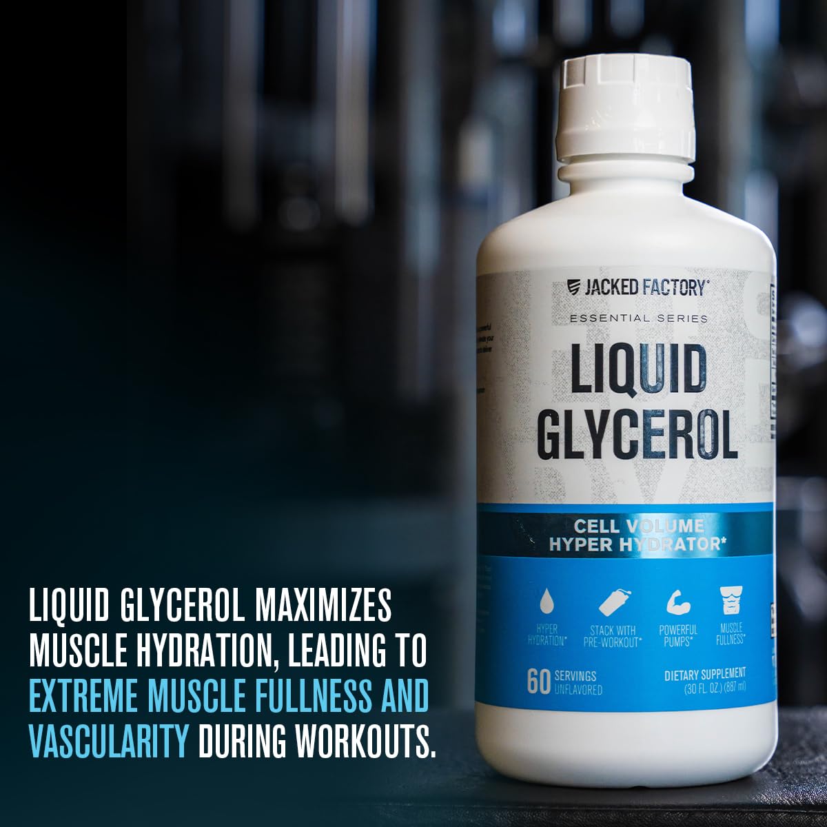 Glicerol líquido de Jacked Factory con absorción rápida para hidratación sostenida.