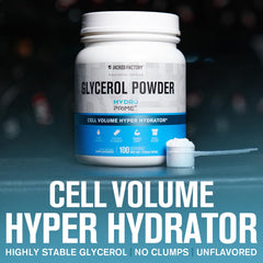 Jacked Factory Glycerol Pump Powder scoop ready for quick mixing during workouts.