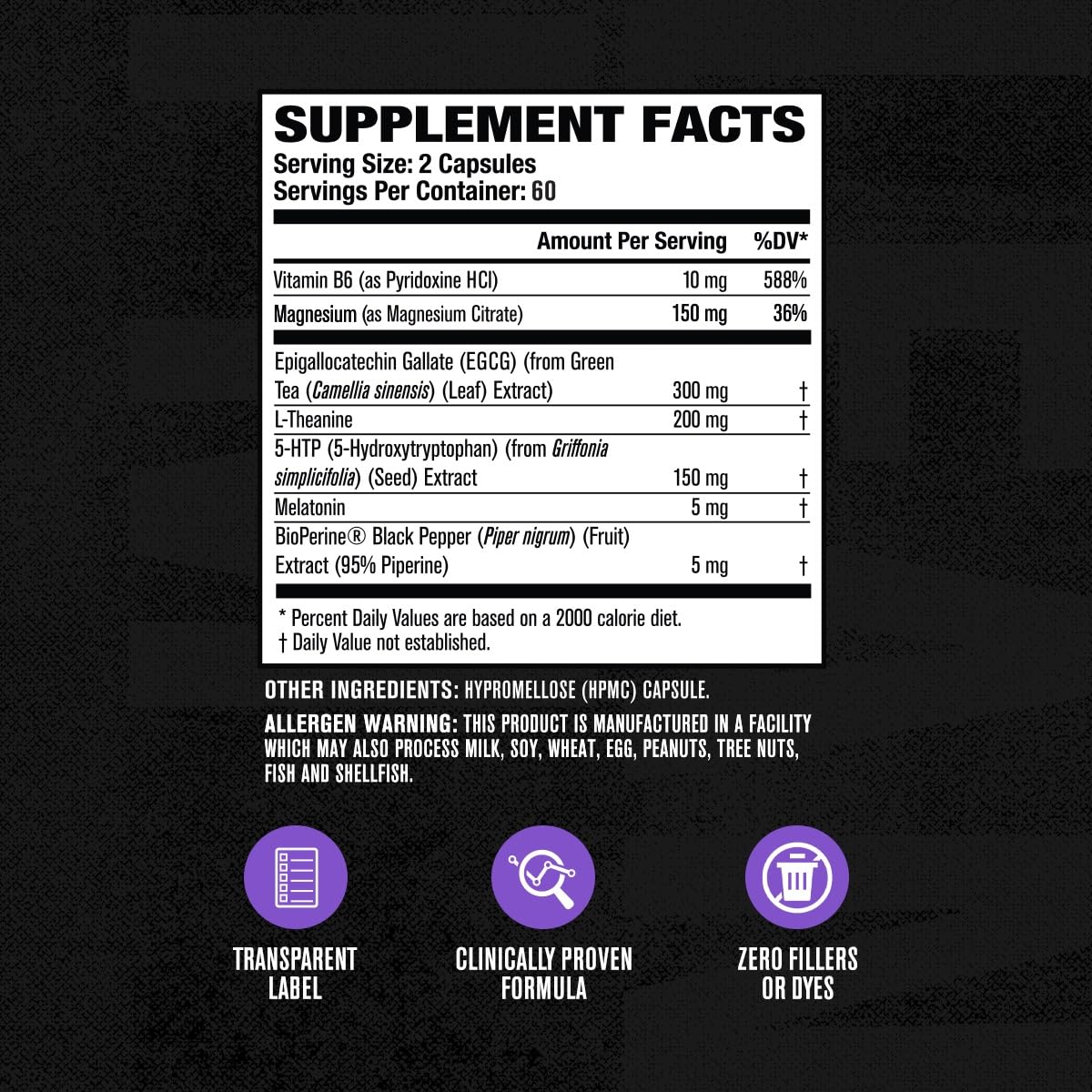 Jacked Factory Lean PM ingredient label highlights natural metabolism-supporting compounds