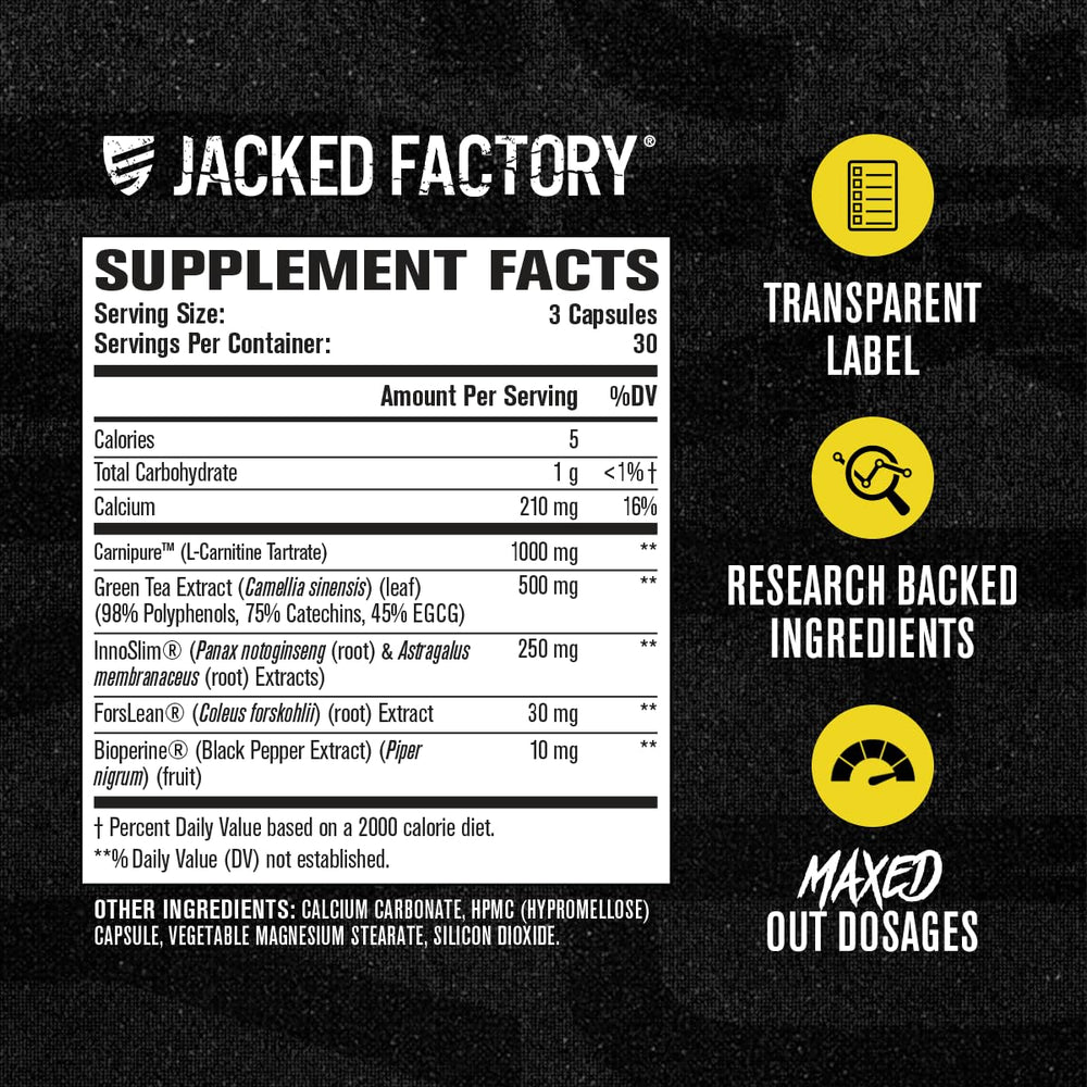 Lean-XT Max Carnipure ingredient emphasizes fat metabolism support.