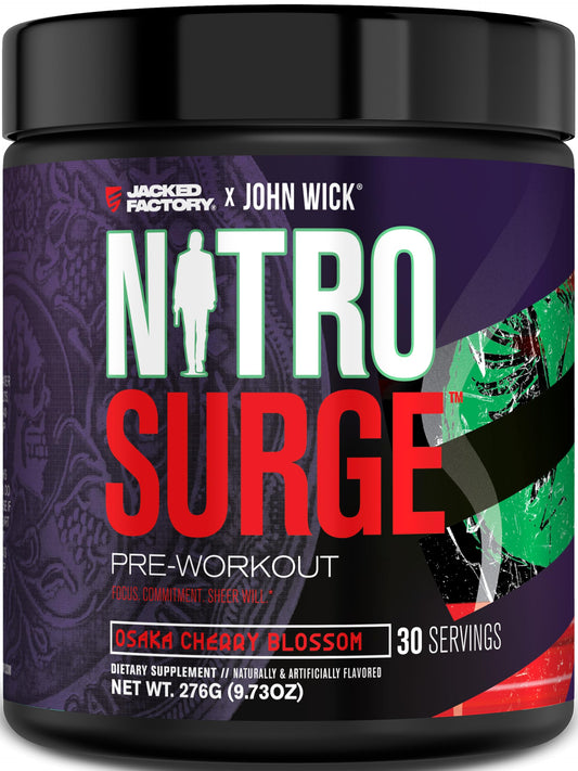 Jacked Factory X John Wick Nitrosurge Wick bottle in Osaka edition for energized workouts